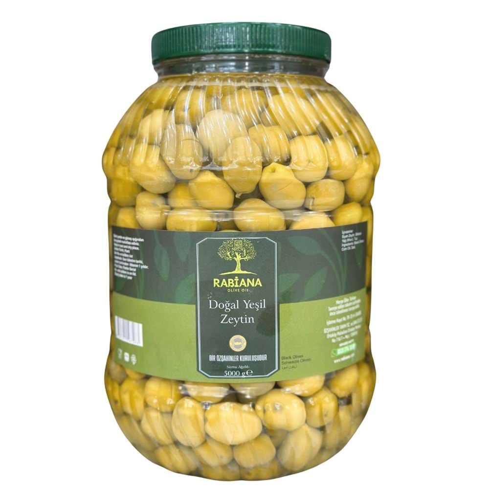YEŞİL ZEYTİN DOMAT 5 KG (BRÜT 3,5 KG )